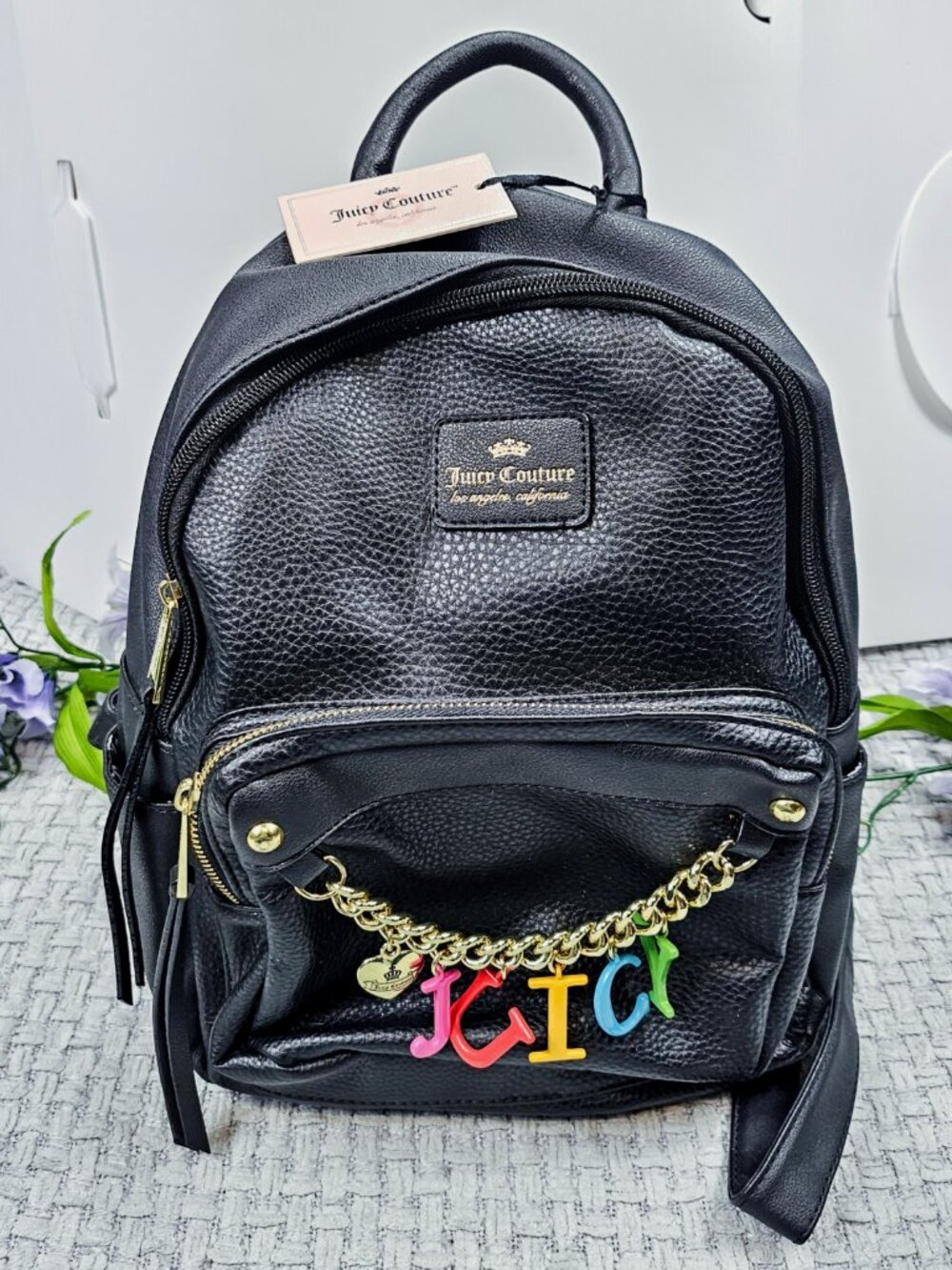 Juicy Couture Candy Coated Mini Backpack Black NWT